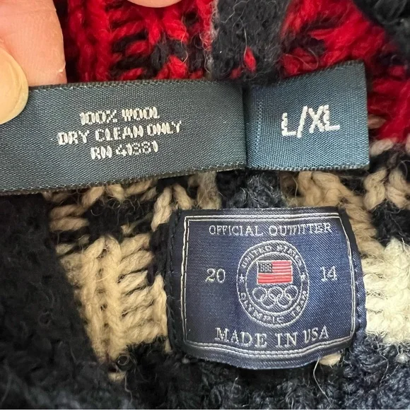 Polo Ralph Lauren 2014 SOCHI Olympics Team USA Ceremony Reindeer Hat L/XL Wool - Picture 3 of 6